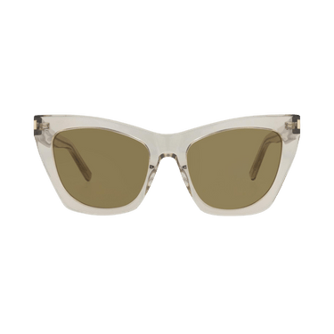 Saint Laurent Cat Eye Frame Recycled Acetate Sunglasses — Cream