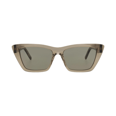 Saint Laurent Cat Eye Frame Recycled Acetate Sunglasses — Brown
