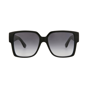 Saint Laurent Square Frame Acetate Sunglasses — Black
