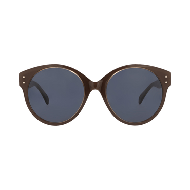 Alaïa Round Frame Acetate Sunglasses — Brown