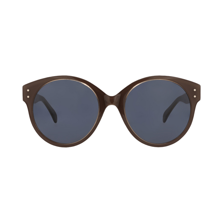 Alaïa Round Frame Acetate Sunglasses — Brown