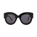Alaïa Round Frame Acetate Sunglasses — Black