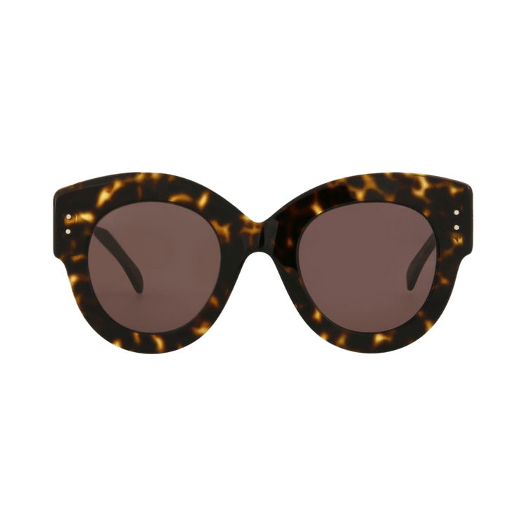 Alaïa Round Frame Acetate Sunglasses — Brown