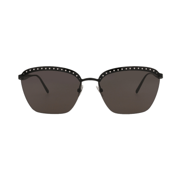 Alaïa Square Frame Metal Sunglasses — Black