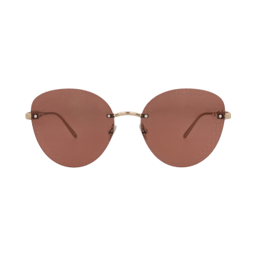 Alaïa Cat Eye Frame Metal Sunglasses — Gold
