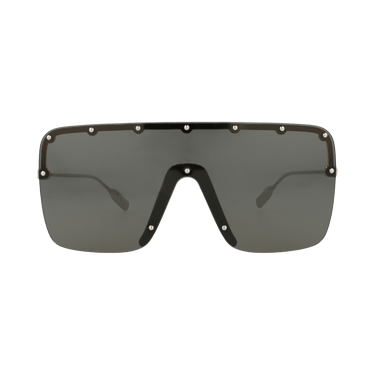 Gucci Shield Frame Metal Sunglasses — Gold