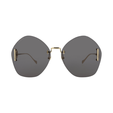 Gucci Round Frame Metal Sunglasses — Gold