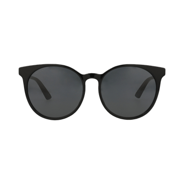 Gucci Round Frame Acetate Sunglasses — Black