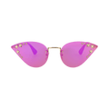Gucci Cat Eye Frame Metal Sunglasses — Gold