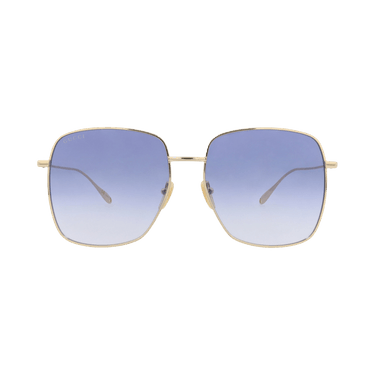 Gucci Square Frame Metal Sunglasses — Gold