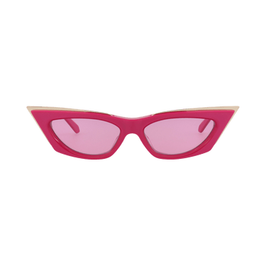 Valentino Cat Eye Frame Acetate/Titanium Sunglasses — Pink