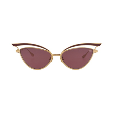 Valentino Cat Eye Frame Titanium Sunglasses — Gold