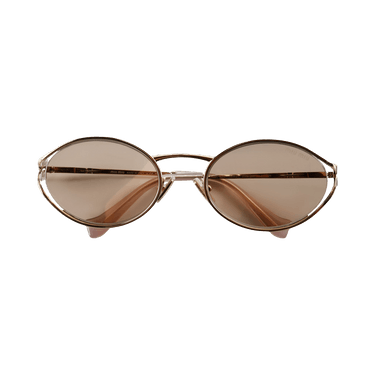 Miu Miu Logo Sunglasses — Gold