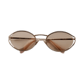 Miu Miu Logo Sunglasses — Gold