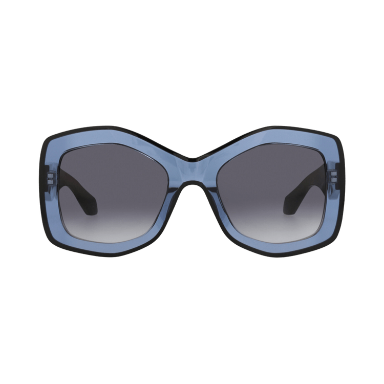 Alaïa Square-Frame Recycled Acetate Sunglasses — Blue