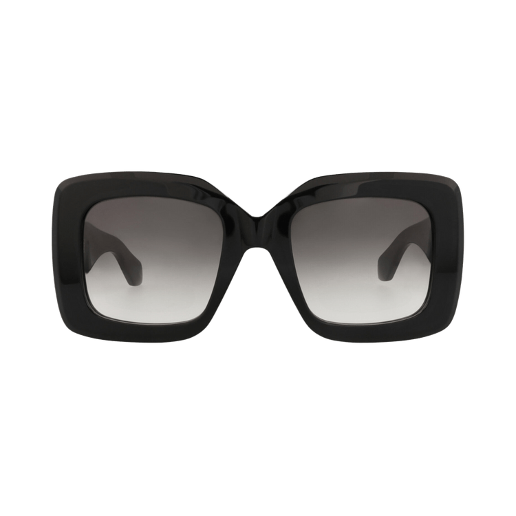 Alaïa Square-Frame Recycled Acetate Sunglasses — Black
