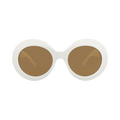 Gucci Round-Frame Recycled Acetate Sunglasses — White