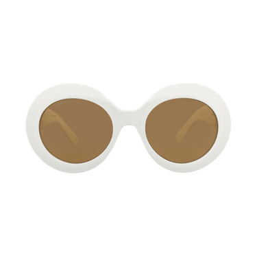 Gucci Round-Frame Recycled Acetate Sunglasses — White