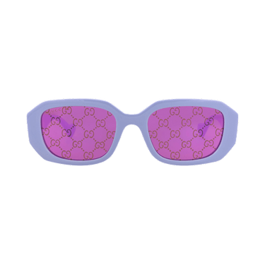 Gucci Square-Frame Injection Sunglasses — Purple
