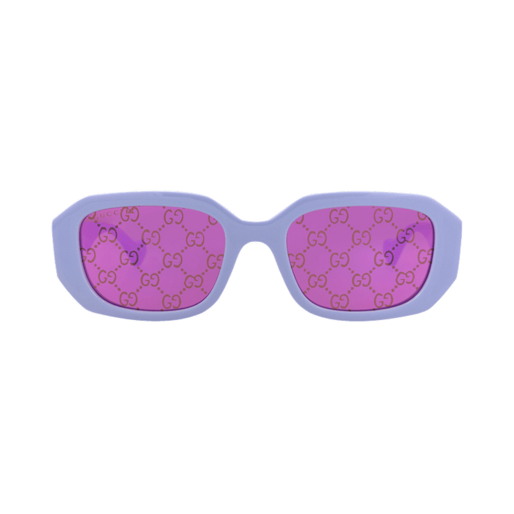Gucci Square-Frame Injection Sunglasses — Purple