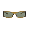 Gucci Shield-Frame Injection Sunglasses — Brown