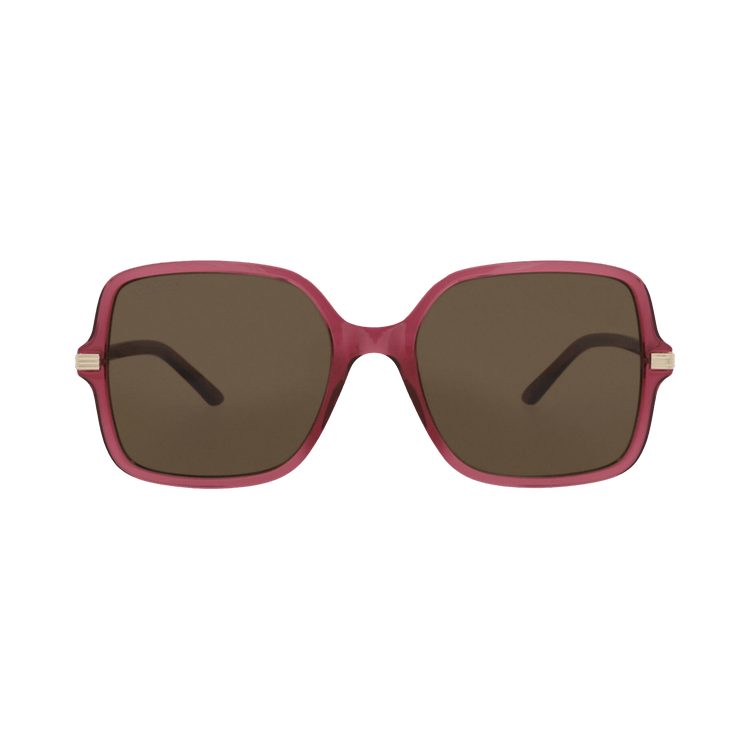 Gucci Square-Frame Recycled Acetate Sunglasses — Red