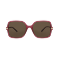 Gucci Square-Frame Recycled Acetate Sunglasses — Red