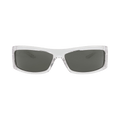 Gucci Shield-Frame Injection Sunglasses — Grey