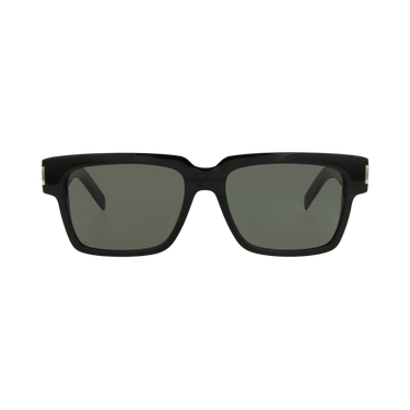 Saint Laurent Square-Frame Recycled Acetate Sunglasses — Black
