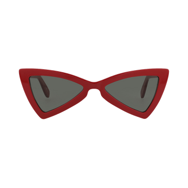 Saint Laurent Cat Eye-Frame Recycled Acetate Sunglasses — Red