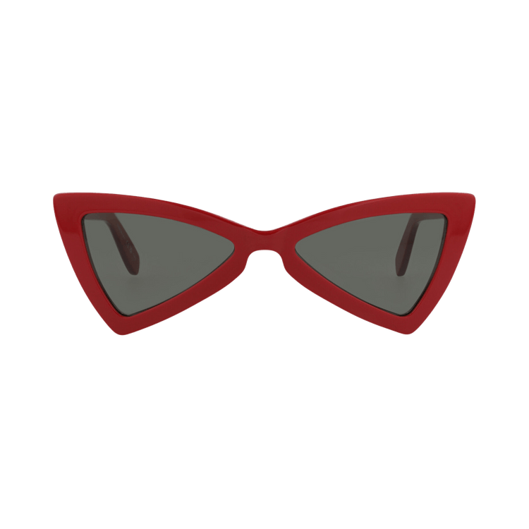 Saint Laurent Cat Eye-Frame Recycled Acetate Sunglasses — Red