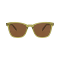 Saint Laurent Square-Frame Recycled Acetate Sunglasses — Green