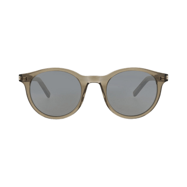 Saint Laurent Round-Frame Acetate Sunglasses — Brown