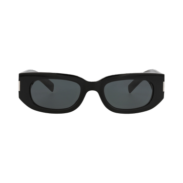 Saint Laurent Round-Frame Recycled Acetate Sunglasses — Black