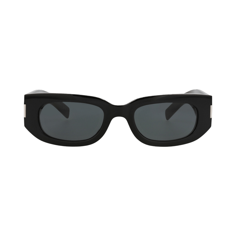 Saint Laurent Round-Frame Recycled Acetate Sunglasses — Black