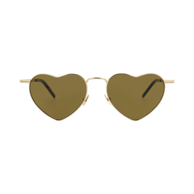 Saint Laurent Cat Eye-Frame Metal Sunglasses — Gold