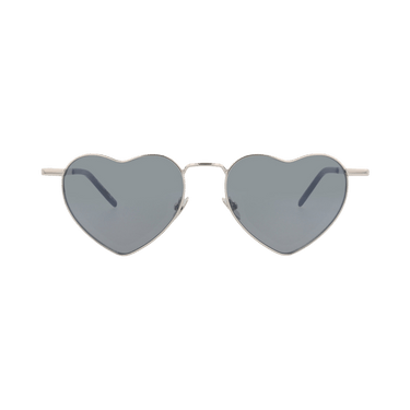 Saint Laurent Cat Eye-Frame Metal Sunglasses — Silver