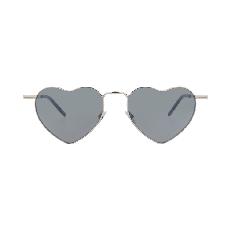 Saint Laurent Cat Eye-Frame Metal Sunglasses — Silver