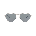 Saint Laurent Cat Eye-Frame Metal Sunglasses — Silver