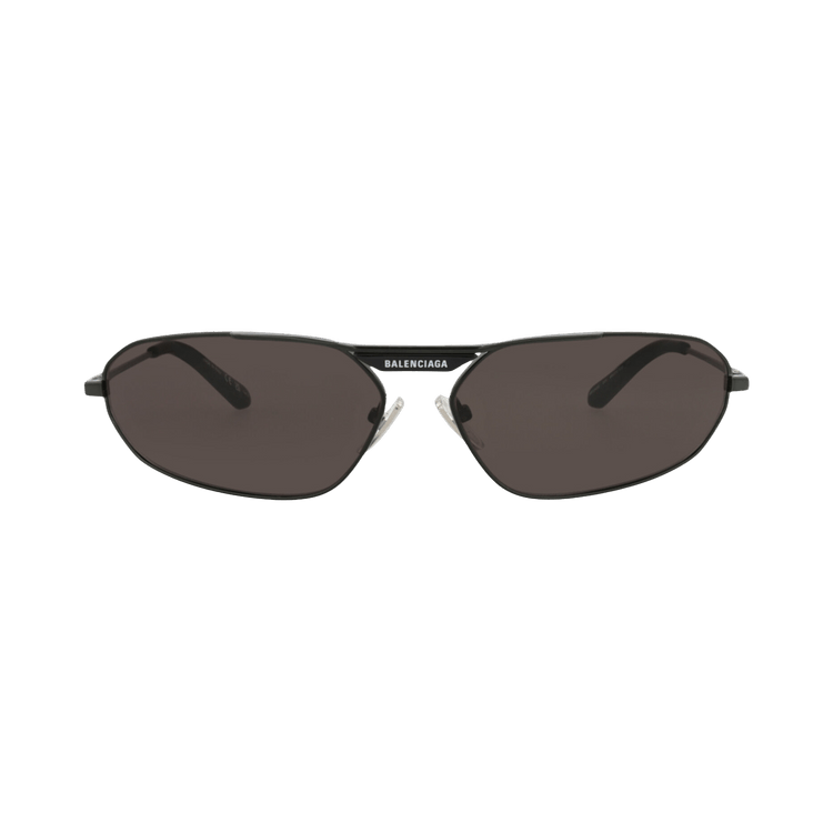 Balenciaga Shield-Frame Metal Sunglasses — Grey