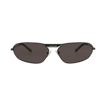 Balenciaga Shield-Frame Metal Sunglasses — Grey