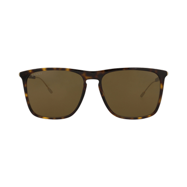 Gucci Square-Frame Recycled Acetate Sunglasses — Brown