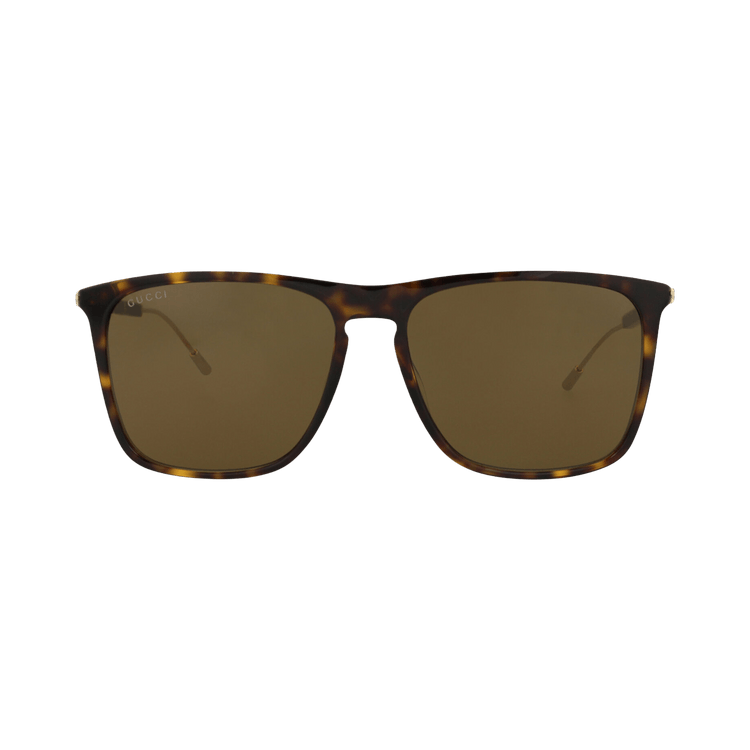 Gucci Square-Frame Recycled Acetate Sunglasses — Brown