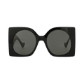 Gucci Square-Frame Recycled Acetate Sunglasses — Black