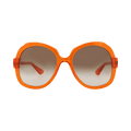 Gucci Round-Frame Injection Sunglasses — Orange