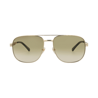 Gucci Aviator-Frame Metal Sunglasses — Gold
