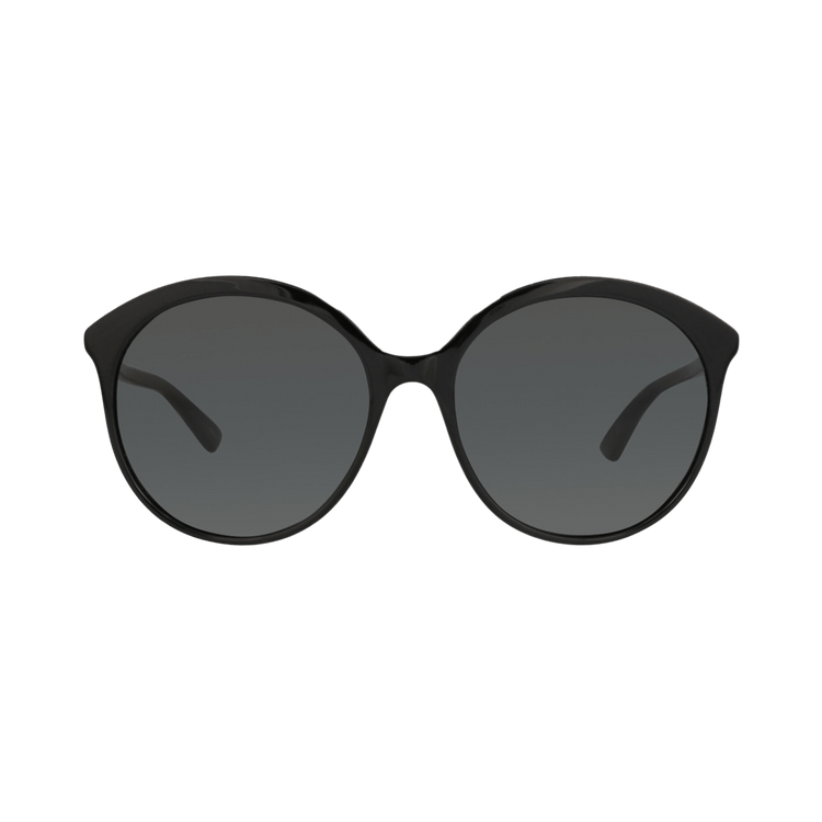 Gucci Round-Frame Acetate Sunglasses — Black