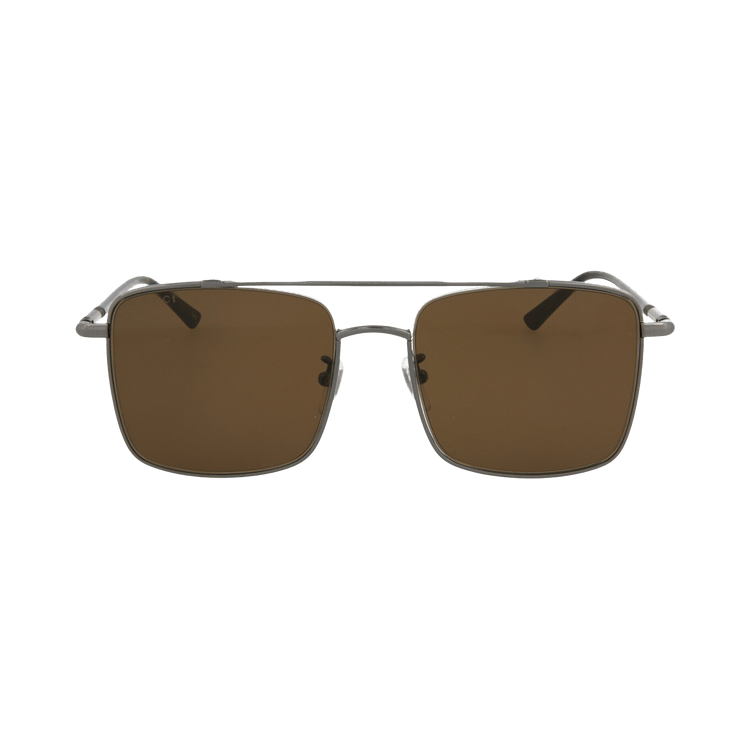 Gucci Aviator-Frame Metal Sunglasses — Brown
