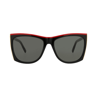 Saint Laurent Square-Frame Recycled Acetate Sunglasses — Black