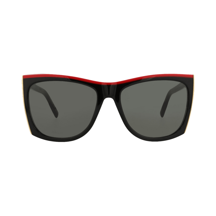 Saint Laurent Square-Frame Recycled Acetate Sunglasses — Black